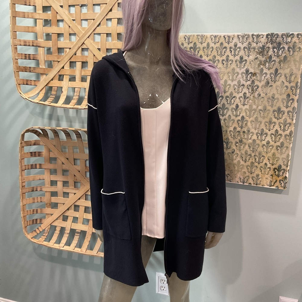 Tahari Black Knit Sweater / Hoodie